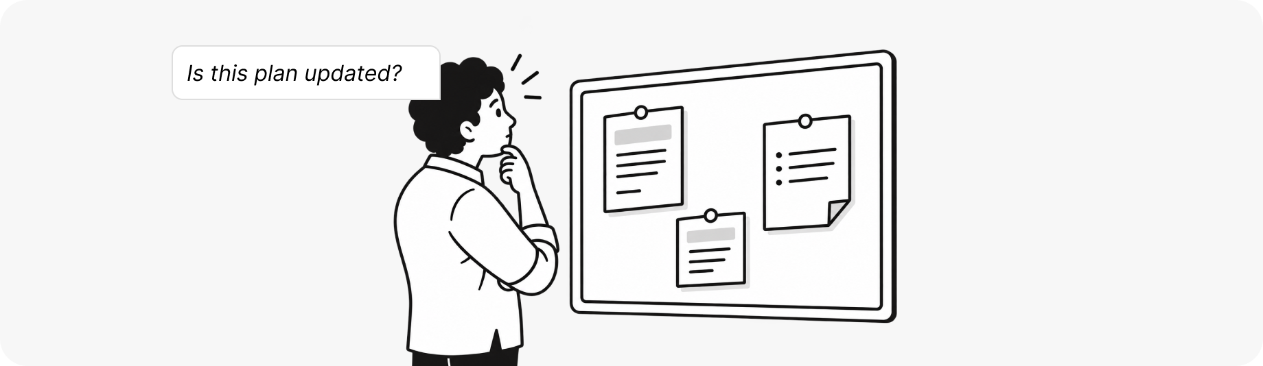 A family member looking at the recovery board in the patient's room
